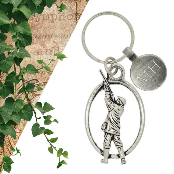 Personalised English Made Pewter Game Keeper Shooter Design