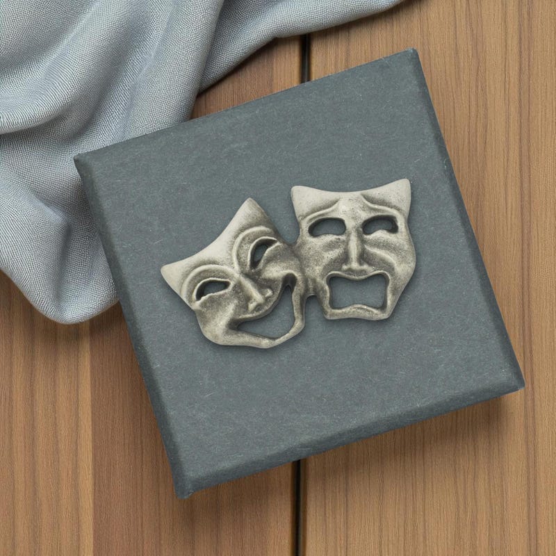 Theatre Mask Lapel Pin - Etsy