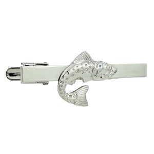 Salmon Fish Tie Clip in personalised box