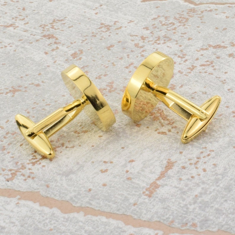 Handmade Round Resin Hurricane Design Cufflinks with optional engraved leatherette Cufflink Box