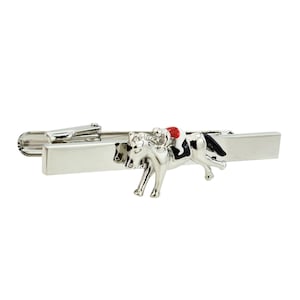 Horse Jockey on Racehorse Tie Clip in personalised box