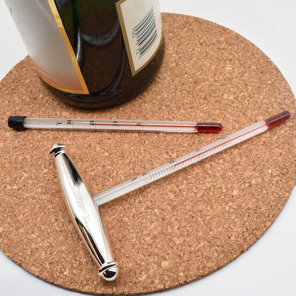 Personalised Engraved with name or initials Wine Thermometer | Great Gift Wine Lovers