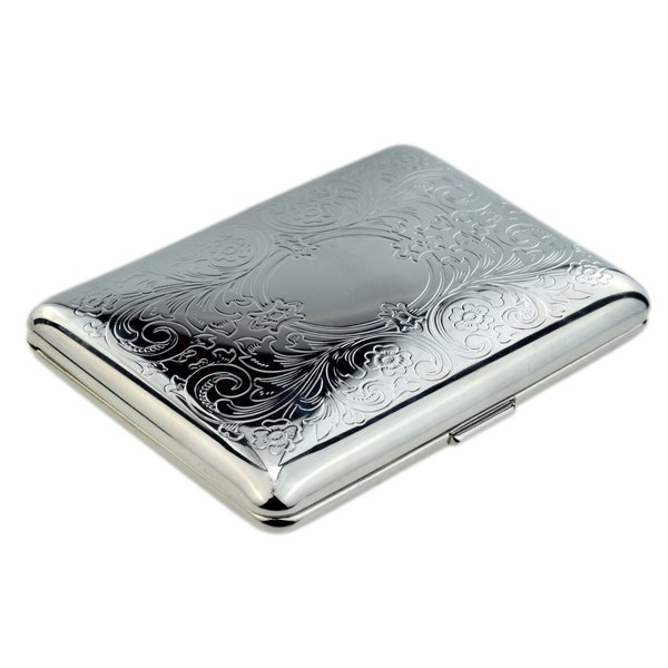 Personalised Engraved Iron Double Sided Cigarette Case Boxed Single with up to 3 initials