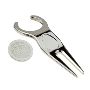 Best dad by par Polished Golf Pitch Mark Repairer and Ball Marker XFH002
