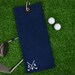 Personalised with Initials golf clubs Microfibre Golf Towel Great Gift for Golfers 