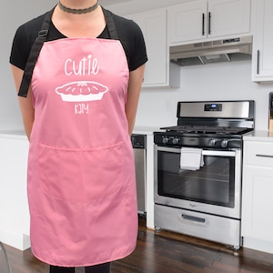 Personalised Cutie Pie Pink Apron Unisex APN0054-P