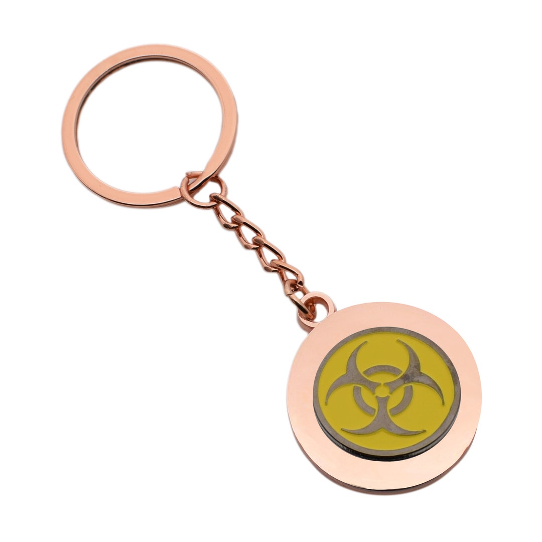 Bio Hazard Design With Special Personalised Engraved Message Rose Gold ...