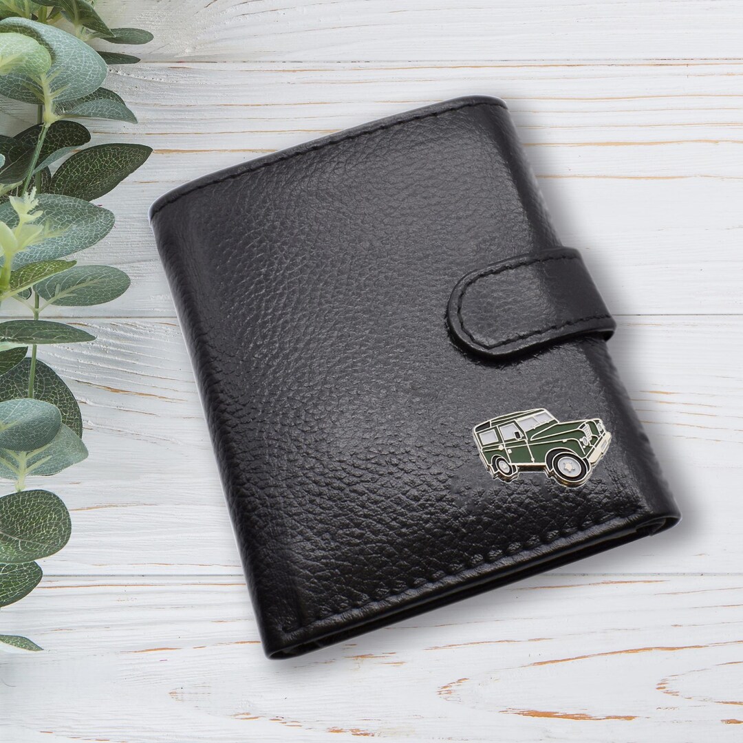 Personalised With Own Text 4WD Vehicle Design Black Genuine Leather ...
