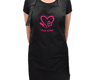 Personalised Name Protective Apron Nail Technician Manicure Design Unisex Protective Apron