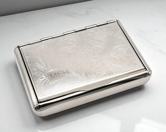 Personalized Tobacco Tin Organizer: Retro Design, Custom Name