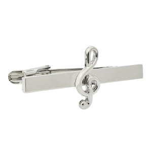 Treble Clef Music Tie Clip in personalised box