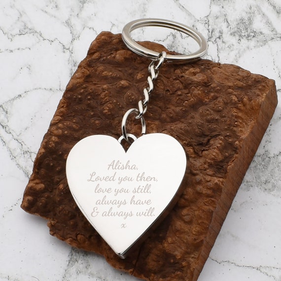 Personalised message best sale keyring
