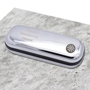 Darts Design Personalised Engraved Chromed Glasses Case Box