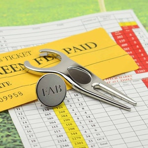 Personalised Polished Golf Pitch Mark Repairer and Ball Marker XFH002