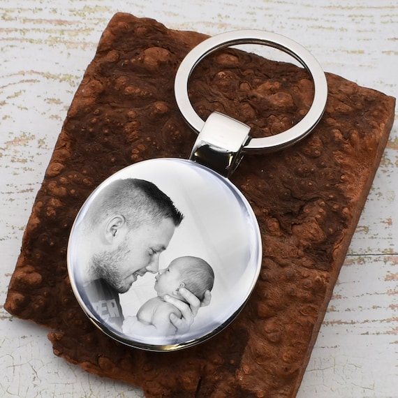 Llavero Personalizado Llavero Personalizable Con Foto O Logo - Incluye Caja De Regalo Gratis, Color Plata Colgante Metal Foto Personalizada