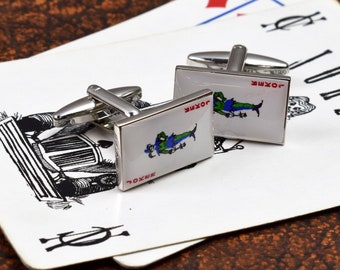 Jokers in the Pack Design Cufflinks in Personalised Cufflinks Box