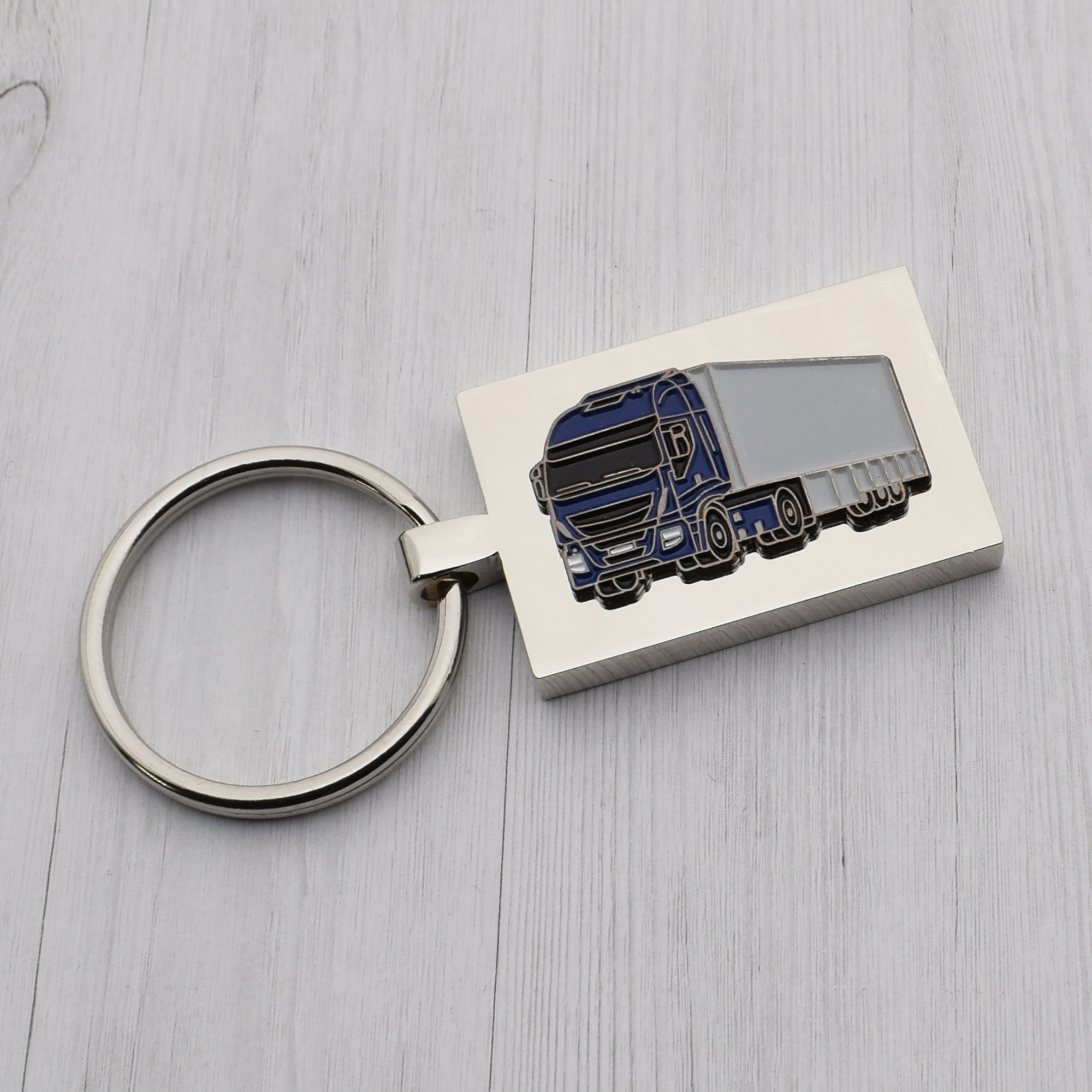 Stylish Lorry Design With Special Personalised Engraved Message Keyring ...