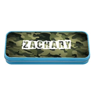 Personalised Camouflage Pens and Pencil Tin case!