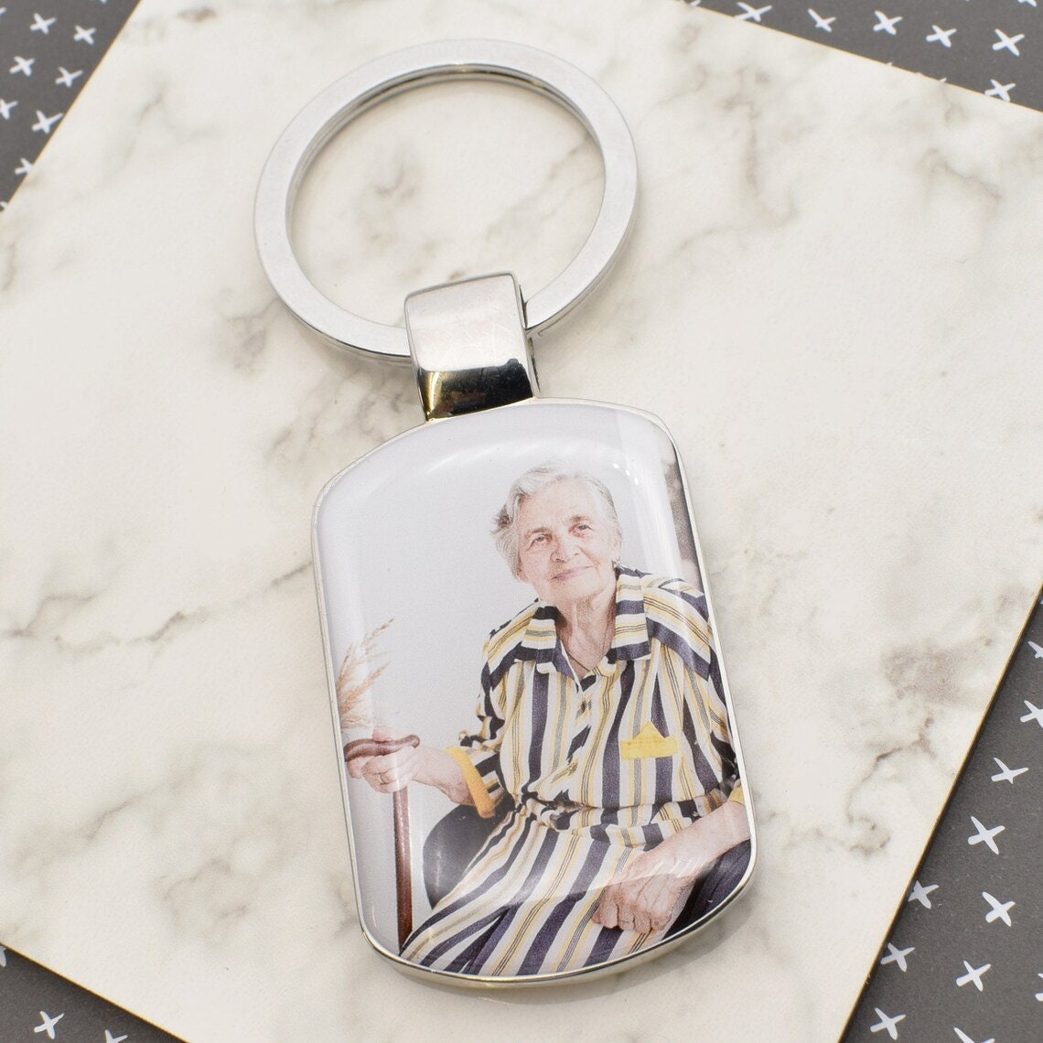 Those We Love Sentimental Quote | Personalised With Photo | Memorial Keyring Presented in option Gift Box