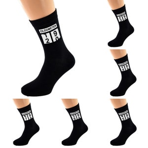 Oldometer Geburtstags-Design Herren Schwarze Socken
