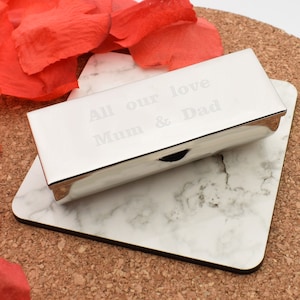 Personalised engraved with your own message Lipstick Holder with Mirror