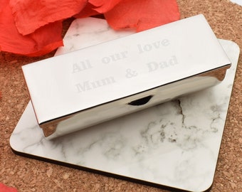 Personalised engraved with your own message Lipstick Holder with Mirror
