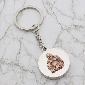 Buddha Design with special Personalised Engraved message Keyring