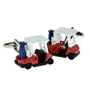 Gekleurde Golf kar Manchetknopen in gepersonaliseerde cufflink vak