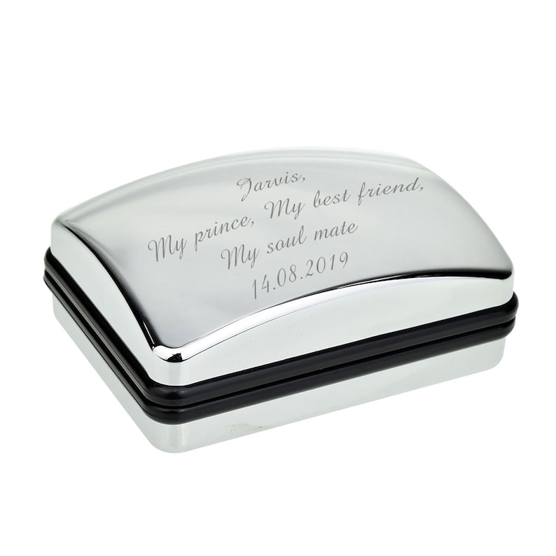 Silver Balloon Dog Design Cufflinks in Personalised Cufflink Box