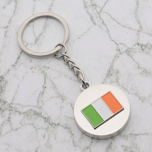 Beautiful Eire Ireland Irish Flag Design with special Personalised Engraved message Keyring
