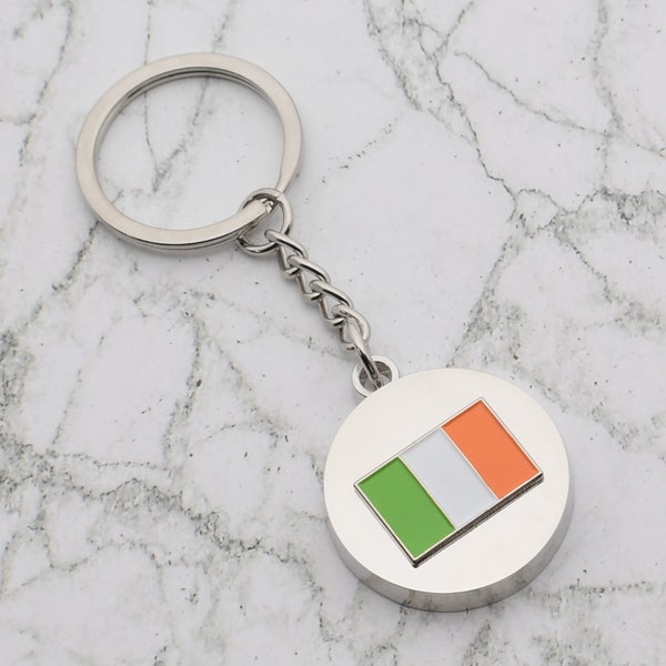 Eire Irland Irische Flagge Design mit personalisierter Gravur Schlüsselanhänger