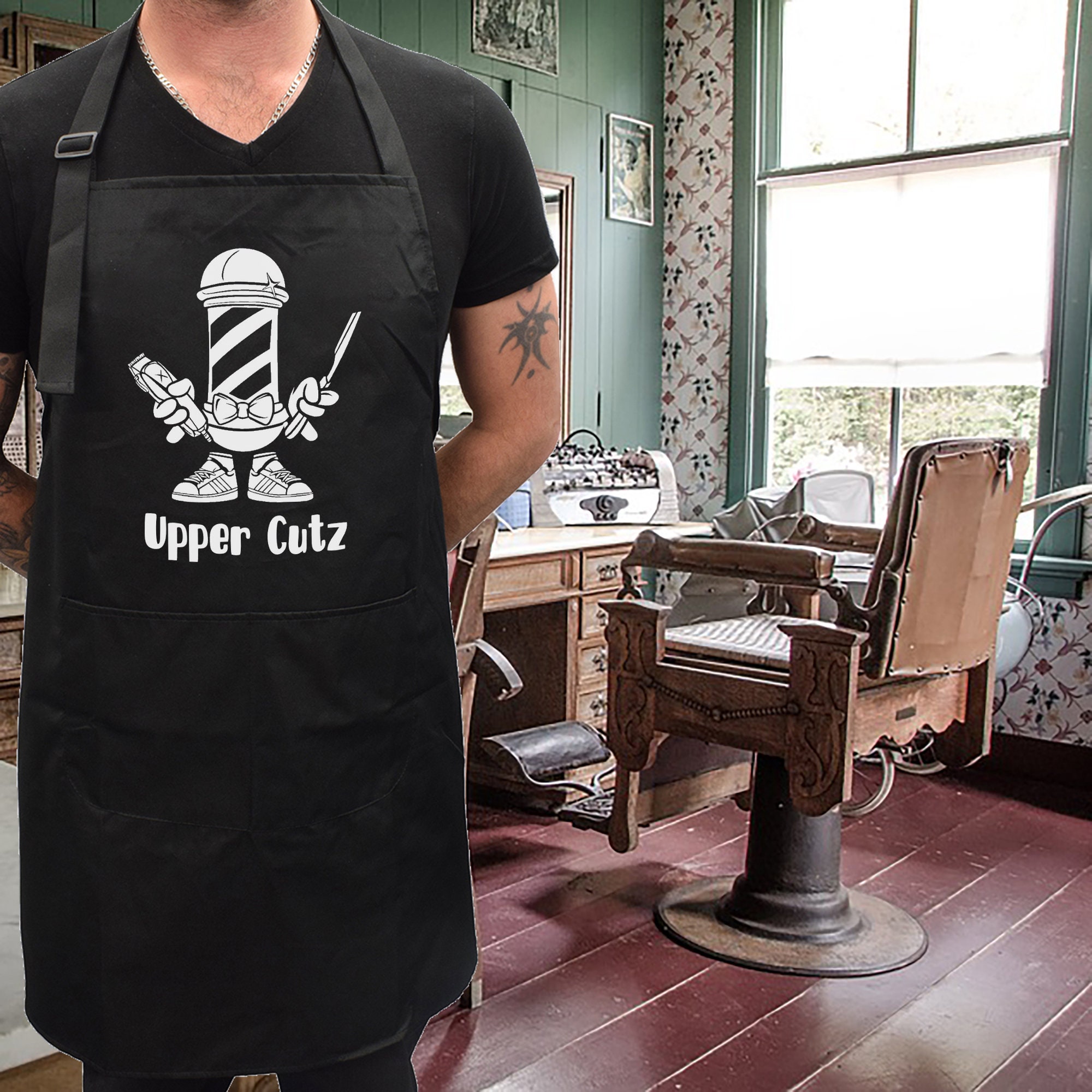 Custom barber apron #sartorandvillain #canvas #leather #otterwax #barber  #barbershop