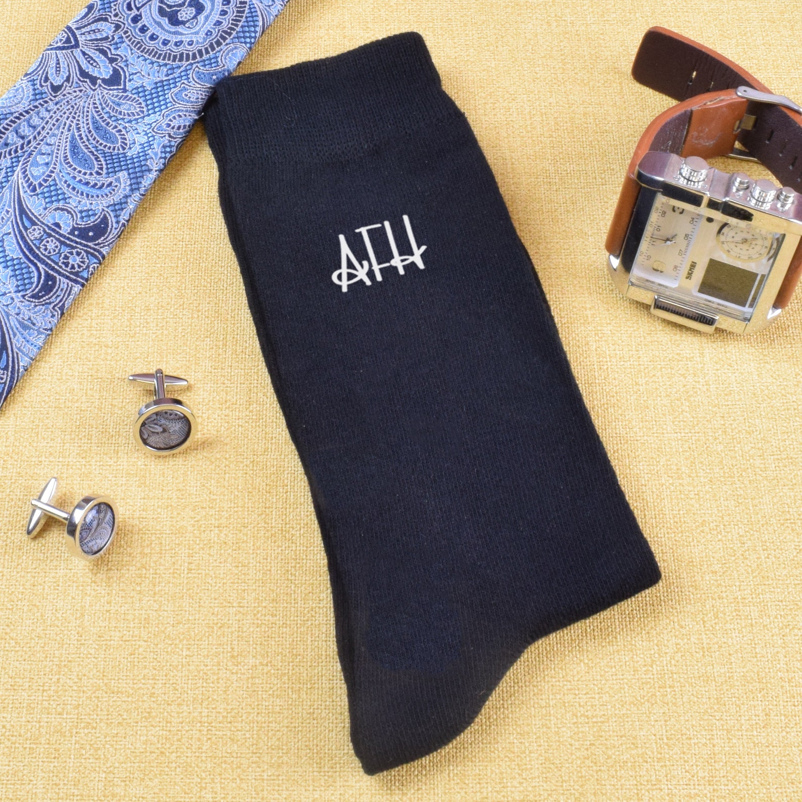 Personalised With Initials Mens Socks Available in Various Etsy