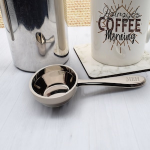 Cuchara de café de acero inoxidable personalizada con iniciales