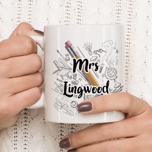 Personalisiert Mit Namen | Vertraue mir, ich bin ein Lehrer Becher | Tolles Geschenk zum Schulanfang