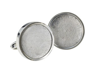 Encapsulated Sugar 6th Anniversary Cufflinks in personalised cufflink box