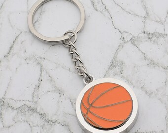 Basketball Sport Design with special Personalised Engraved message Keyring