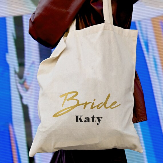 Personalised Tote Bags for the Bride and Her Entourage Etsy New