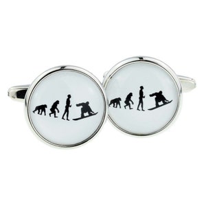 Evolución de un Manguito de Diseño Snowboarder en Caja Desóleada Cufflink