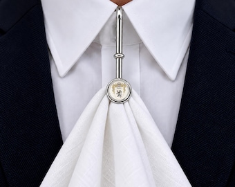 Personalised Crest Napkin Clip – Collar Napkin Holder with Gift Box