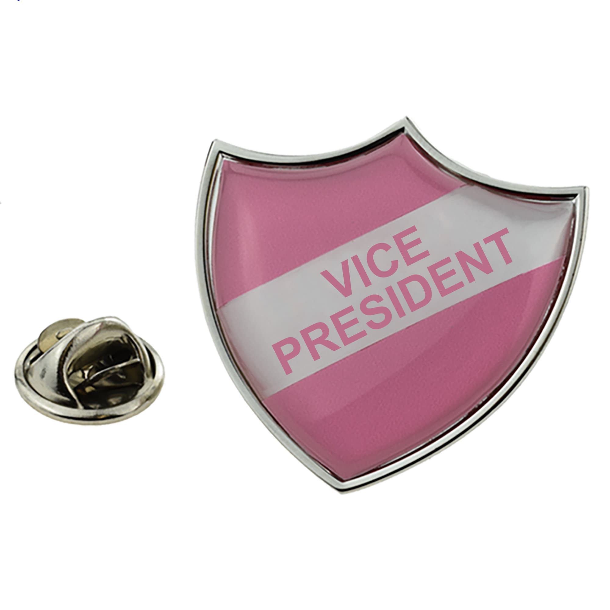 VICE PRESIDENT Retro School Shield Silver Lapel Pin Badge - Etsy