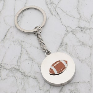 Beautiful American Football design with special Personalised Engraved message Keyring