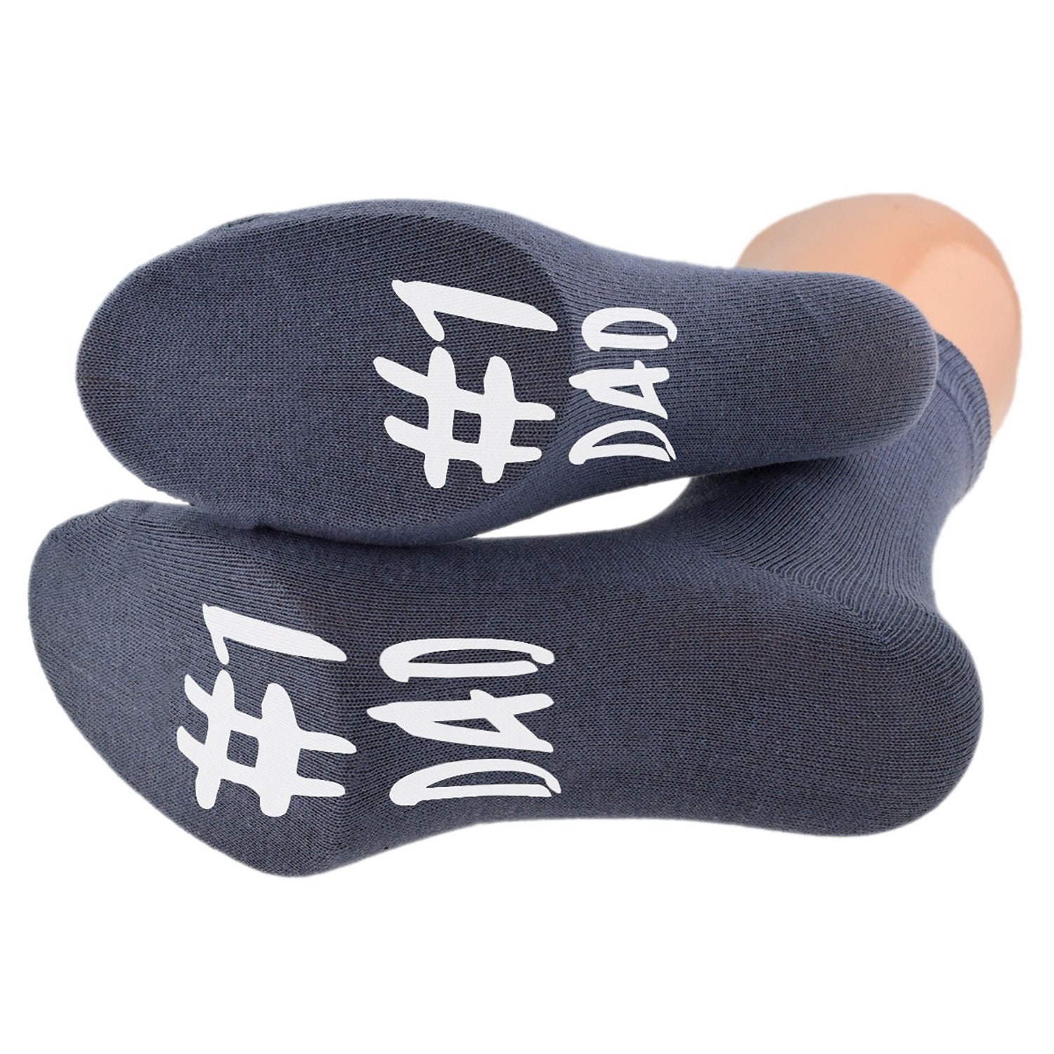 Image of For Your Number One Dad.... #1 Dad Sole Print Grey Socks