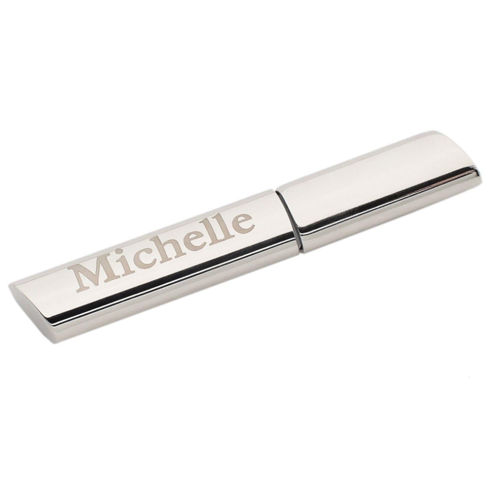 Sleek Design Silver Metal Toothpick Holder. Can Be Engraved with Initials or Short message