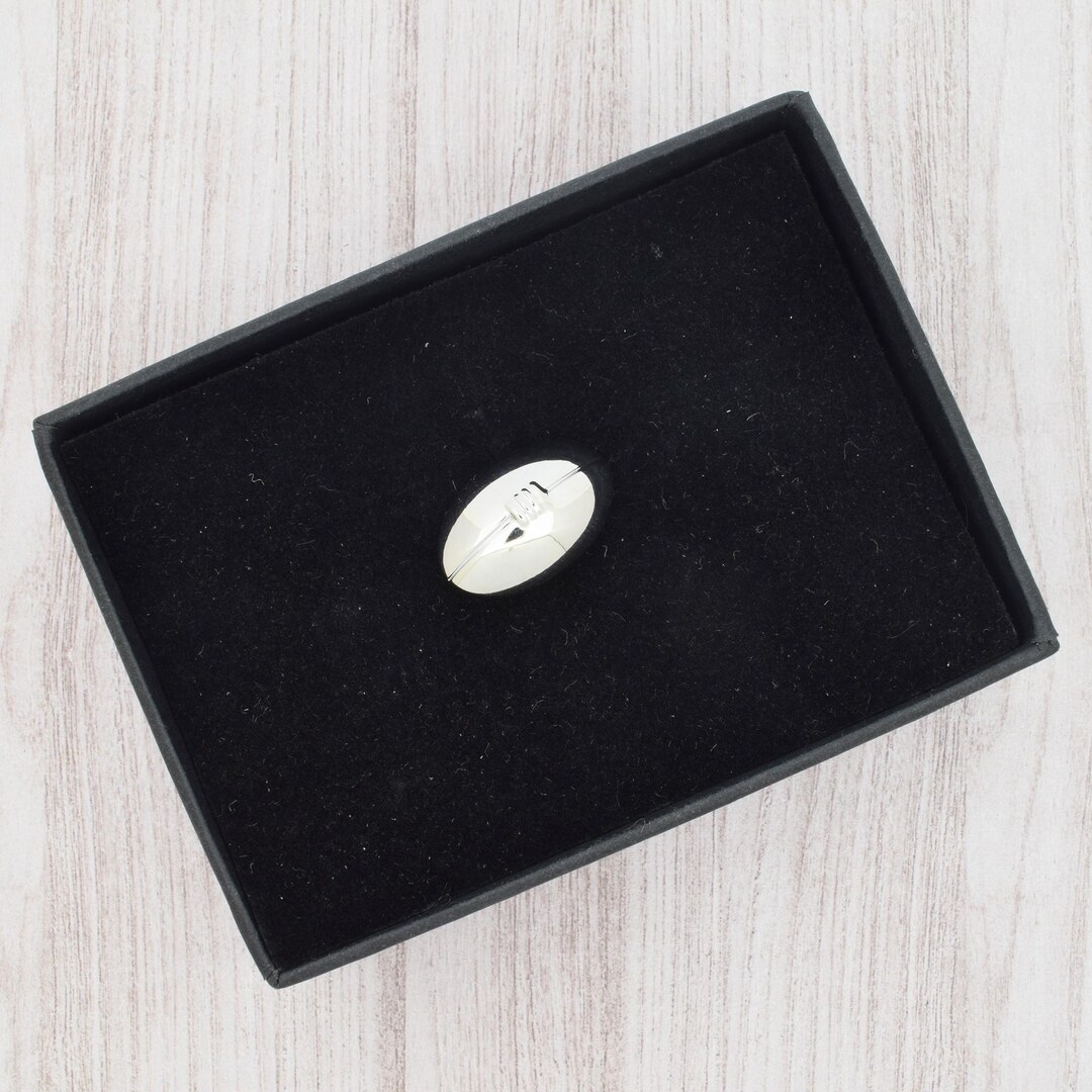 Rugby Ball Sport Design Lapel Pin Badge in Engraved Personalised Gift ...