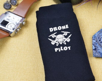 Drone Pilot Design Mens Navy Blue Socks