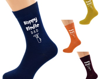 Fun Personalised Golf Happy Birdie Unisex Adults Socks in Various Colours
