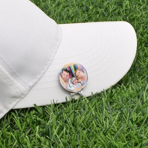Gorra de golf personalizada con foto y marcador de pelota de golf...