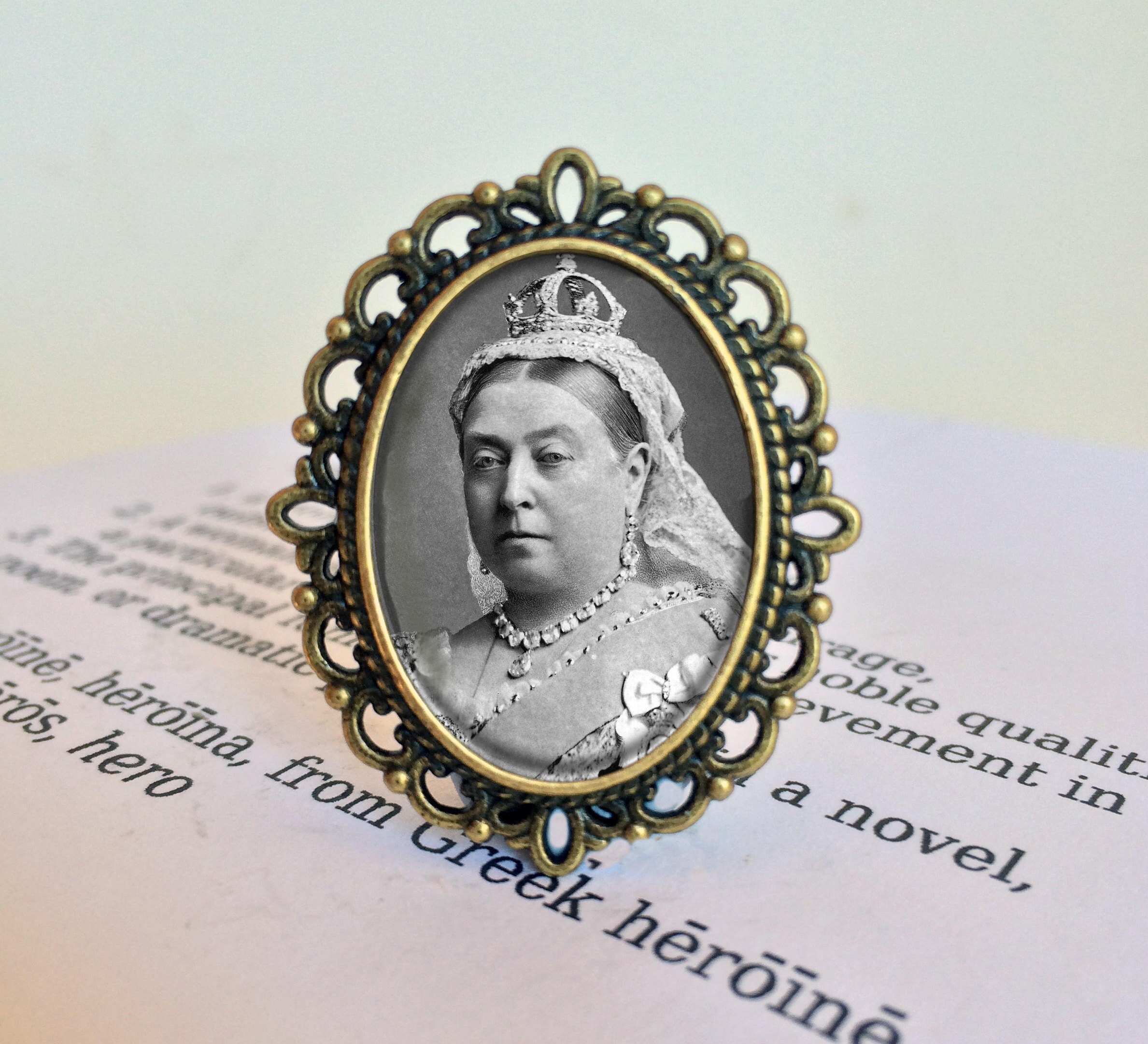 Queen Victoria Brooch Queen Victoria Pin Victorian Gift Etsy