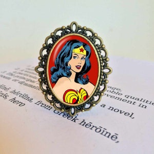 Wonder Woman Brooch Gift for Girlfriend Wonder Woman Pin Heroine